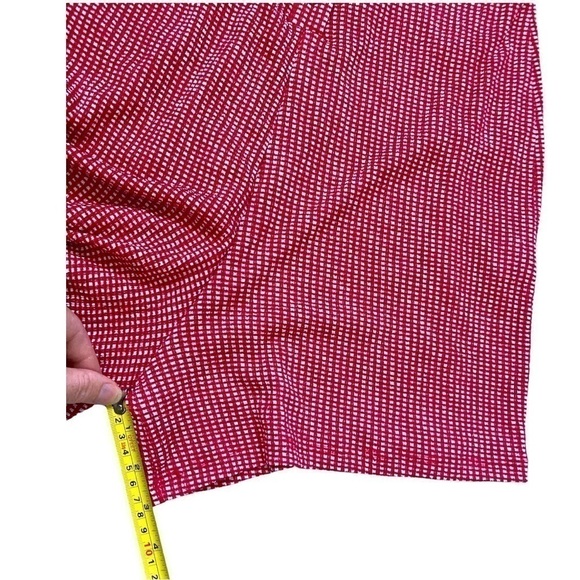 Zara red and white gingham print one piece romper with ruffle straps - Picture 5 of 11